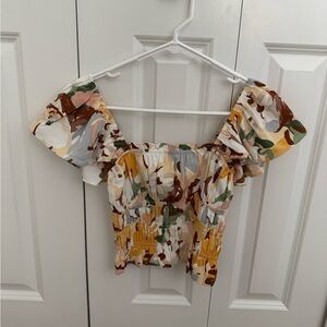 Abercrombie & Fitch Multicolor Off-Shoulder Blouse